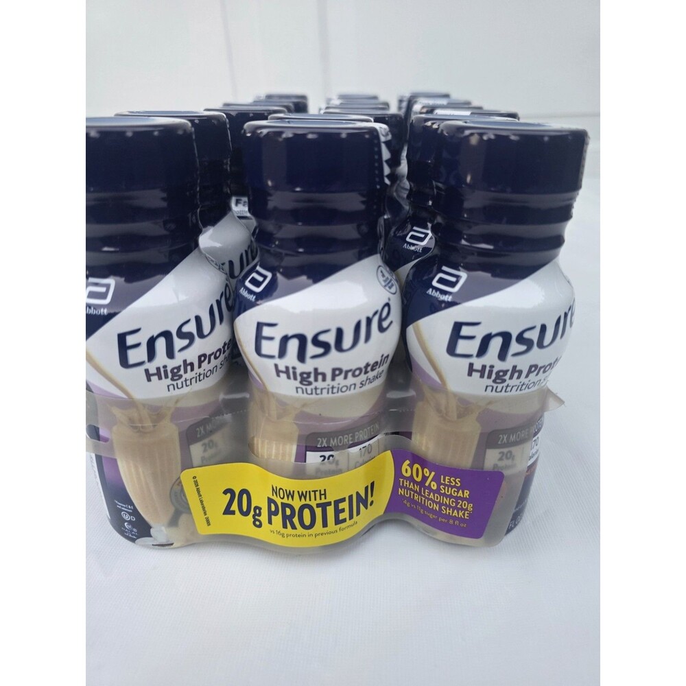 Ensure High Protein Nutrition Shake,Vanilla flavor,8 fl oz bottles 18count pack